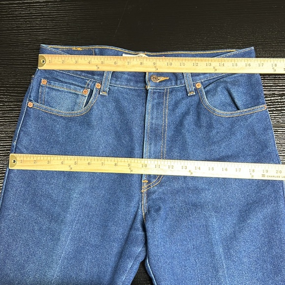 Levis 517 Jeans Mens 36x32 Blue Denim Bootcut Fit Dark Stone Wash Red Tab Cotton - Picture 4 of 14